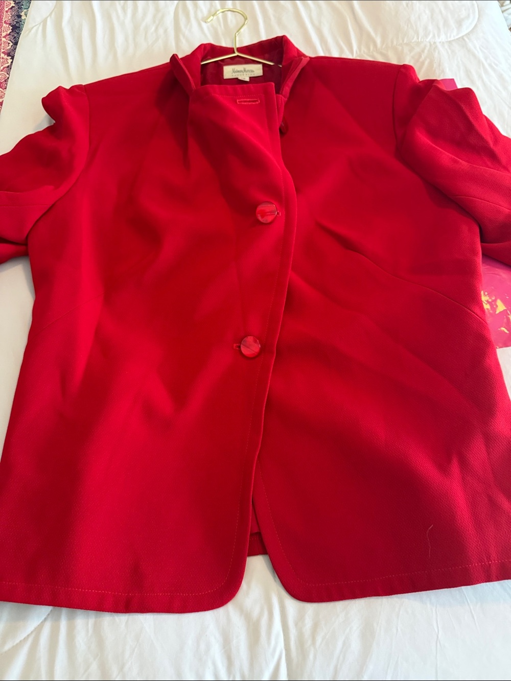 Neiman Marcus Vibrant Red Women's Blazer - Picture 5 of 9